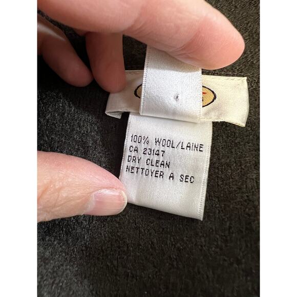 Talbots Shirt Jacket Womens Large 100% Wool Army Green Shacket Gorpcore Utlility - Picture 7 of 7